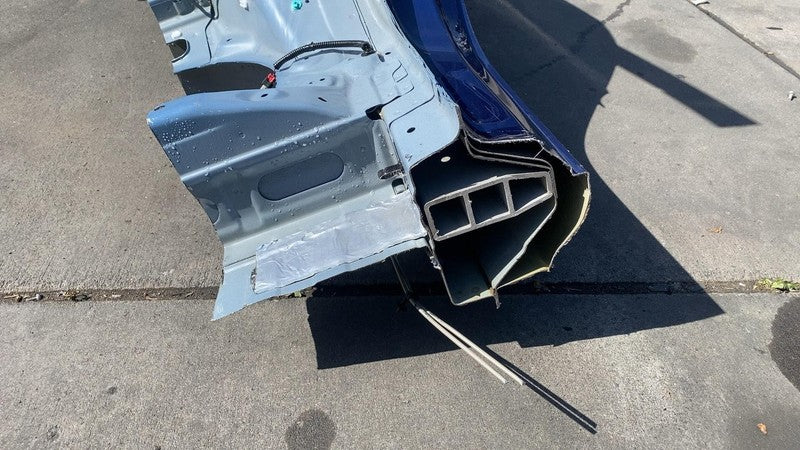 ⭕ 2017-2020 Tesla Model 3 Rear Left Quarter Panel Structural Frame Cut Blue PPSB