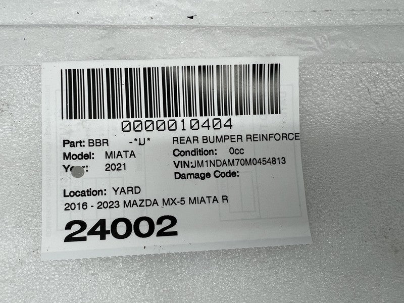 ND0P-50-311 2016-2023 Mazda MX-5 Miata Rear Bumper Reinforcement w/ Energy Foam Absorber 2.0