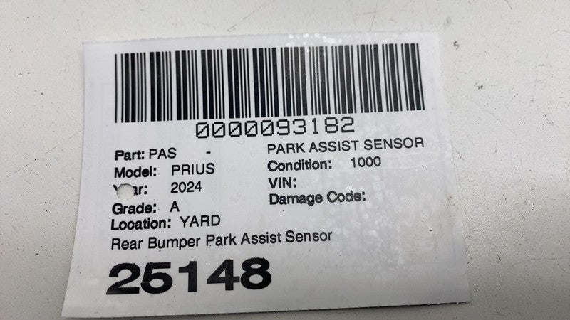 ⭕ 23-25 Toyota Prius Bumper PDC Single Parking Assist Sensor White 893