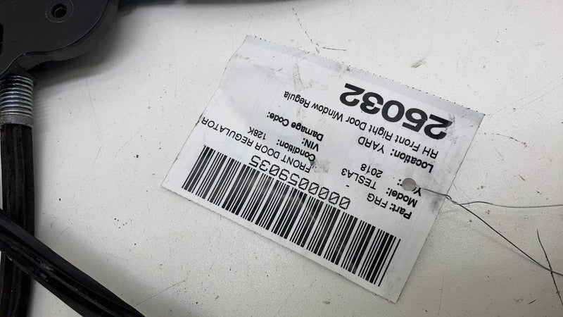 109662110F ⭕ 2017-2023 Tesla Model 3 Front Right Door Window Regulator & Motor 1096621-10-F