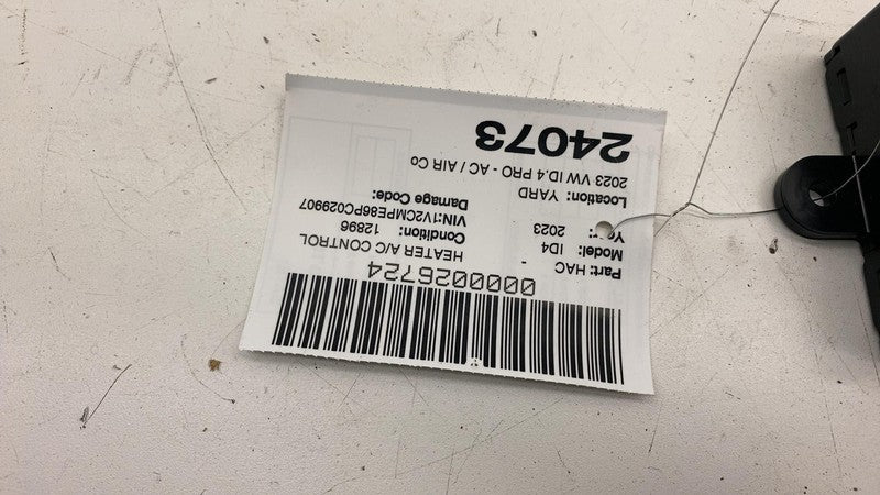 11K907727A ⭕2023 Volkswagen ID.4 AC Air Conditioner Control Module Unit Assembly 11K907727A