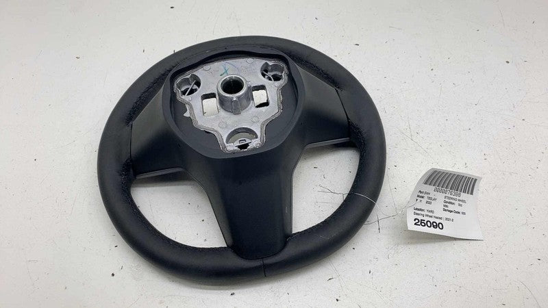 ⭕ 20-24 Tesla Model Y Steering Wheel Assembly Leather Black Heated 149