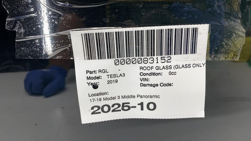 ⭕ 17-19 Model 3 Middle Panoramic Sunroof Fixed Roof Glass Moonroof 148