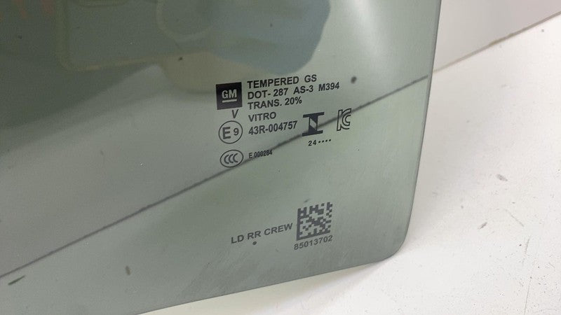 ⭕ 2019-2025 Chevrolet Silverado 1500 Rear Passenger Side Door Window G