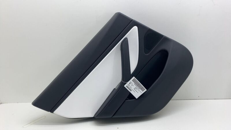 1105095 00 2017-2020 Tesla Model 3 M3 Rear Driver Side Door Panel Trim Cover White Left LH