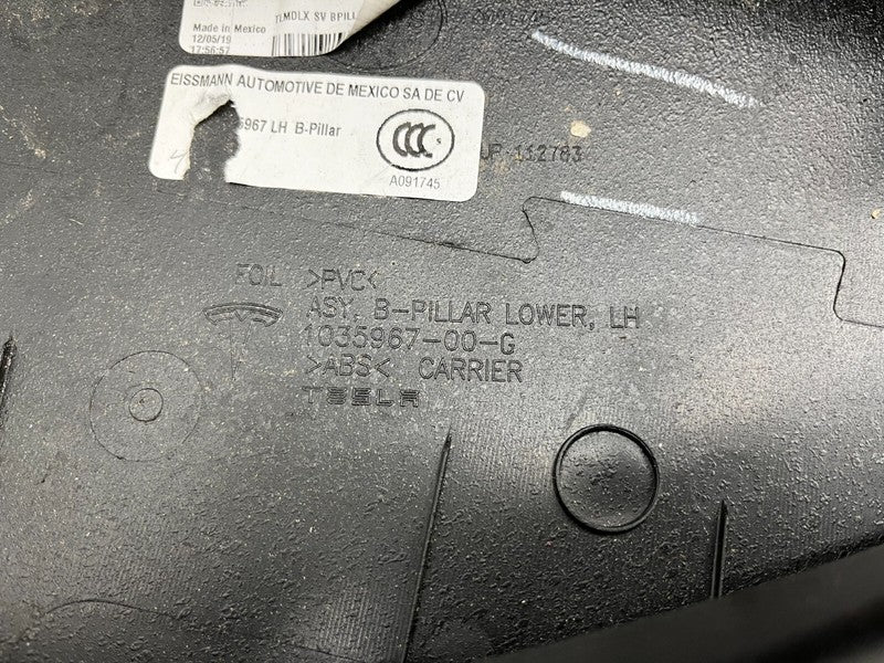 ⭕2016-2020 Tesla Model X Driver Side B-Pillar Lower Trim Cover Left 10