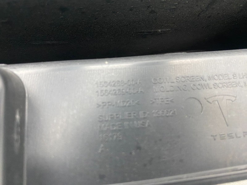 156426800A ⭕ 21-23 Model S Front Underhood Windshield Cowl Screen Trim Molding 1564268-00-A