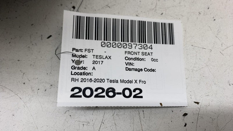 ⭕ 2016-2020 Tesla Model X Front Left 1st Row Seat Lower Cushion w/ Tra