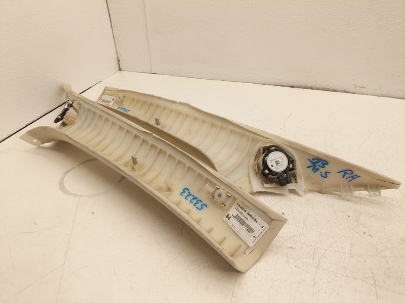 ⭕ 12-15 Tesla Model S Left & Right Upper A-Pillar Trim 1007441-00-B/10