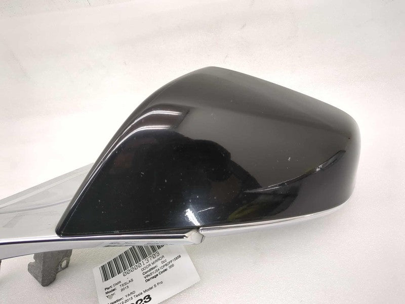 ⭕12-15 Tesla Model S Left Exterior Rear View Door Mirror Black PBSB 60