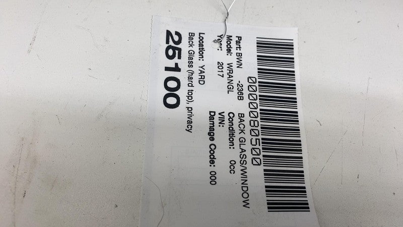 ⭕ 2011-2018 Jeep Wrangler Rear Tailgate Backlite Window Back Glass Hea