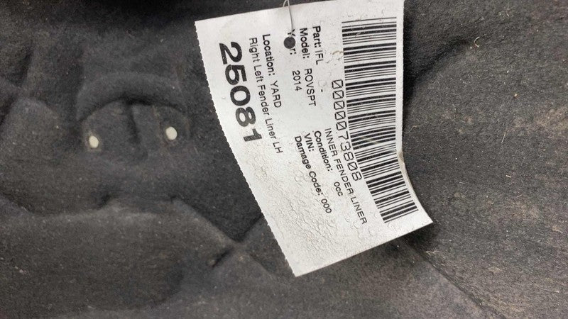 ⭕ 2013-2017 Land Range Rover Sport Rear Left Fender Liner Splash Guard Shield LH