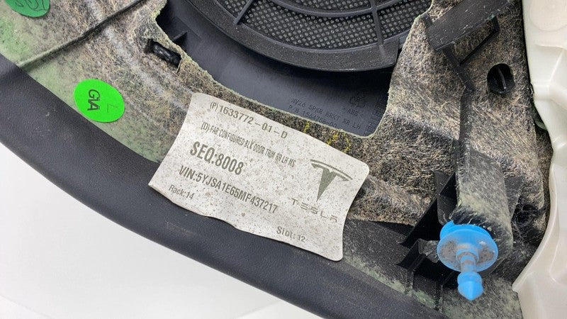 2021-2024 Tesla Model S Rear Driver Side Door Panel Trim Card Left LH 