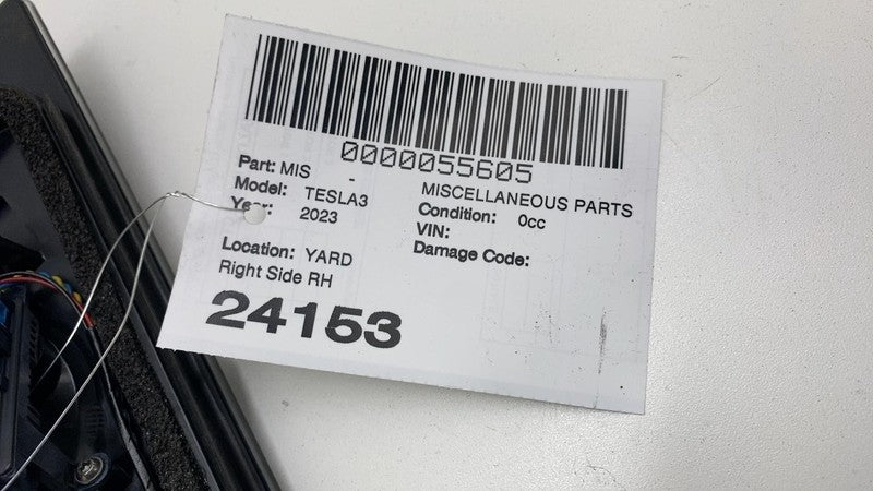 110044100E 2017-2023 Tesla Model 3 Right B-Pillar Applique Glass Trim Molding w/ Camera RH