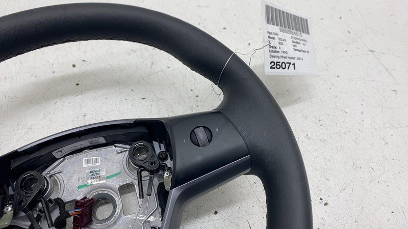 ⭕ 2021-2023 Tesla Model 3 Steering Wheel Assy Leather Black Heated 149
