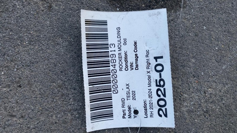 2021-2024 Tesla Model X Passenger Skirt Rocker Molding Sill Panel Cove