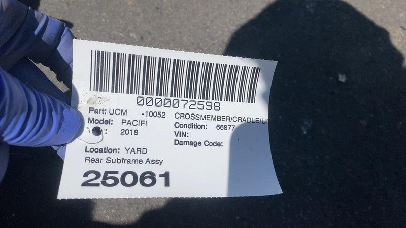 ⭕ 17-24 Chrysler Pacifica Rear Undercarriage Subframe Crossmember Cradle FWD