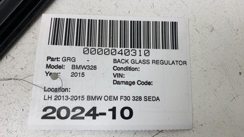 ⭕ 13-15 BMW F30 328 Rear Driver Side Door Window Regulator & Motor Lef