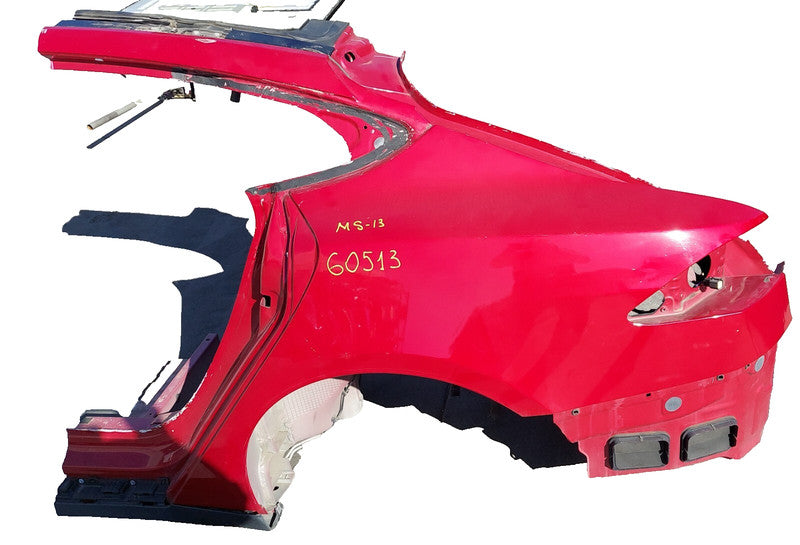 ⭕ 12-15 Tesla Model S Rear Left Quarter Body Side Panel Structural Cut Out Red