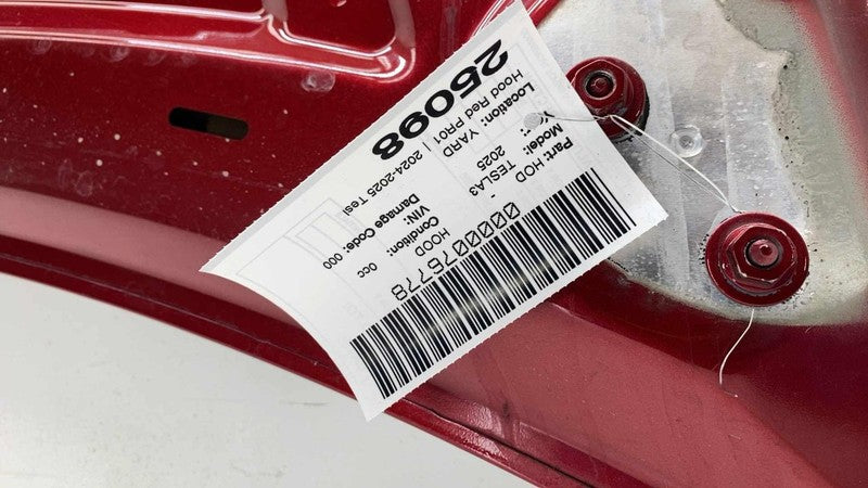 ⭕ 24-25 Tesla Model 3 Front Hood Bonnet Shell Panel Cover Assembly OEM Red PR01