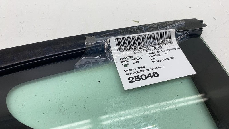 ⭕2021-2023 Model 3 Rear Passenger Corner Window Quarter Glass Right 15