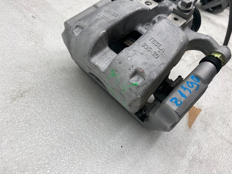 104462300H ⭕ 2017-2025 Tesla Model 3 Rear Left Caliper w/ Brake Line Hose BASE 1044623-00-H