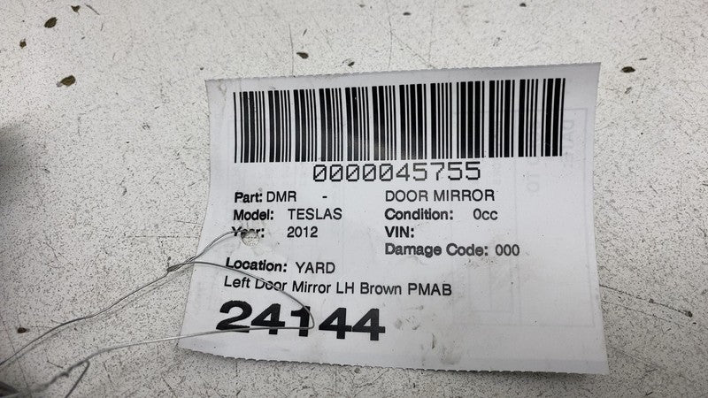 6005864-00-E 2012-2015 Tesla Model S Front Left Exterior Rear View Door Mirror LH Brown PMAB