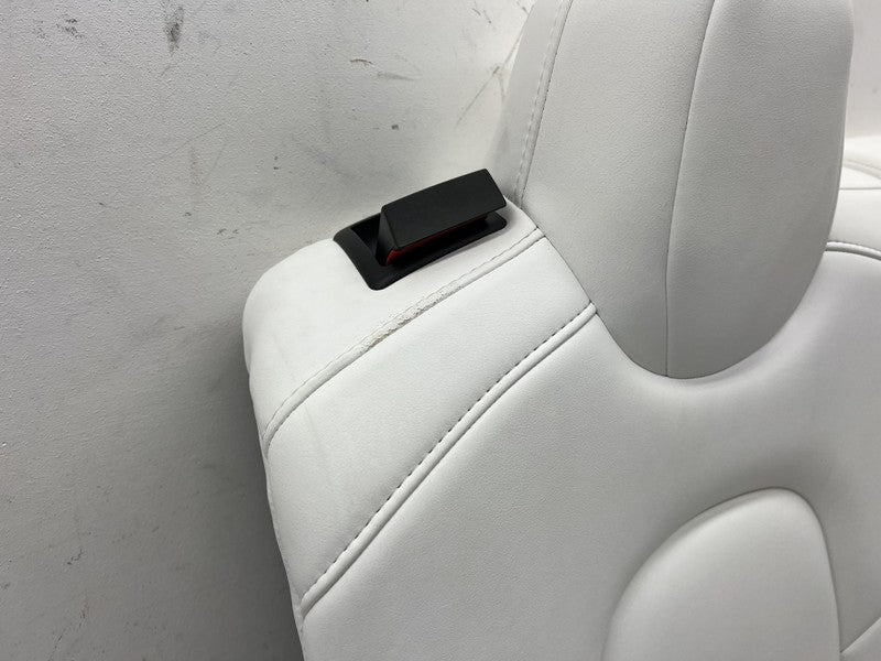 ⭕ 2017-2023 Tesla Model 3 Rear 2nd Row White Leather Seat Upper + Lowe