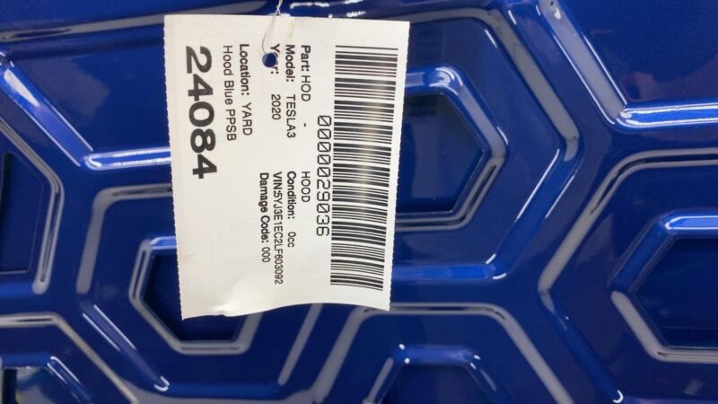 ⭕ 2017-2023 Tesla Model 3 Front Hood Bonnet Shell Panel Cover Assy Blue - PPSB