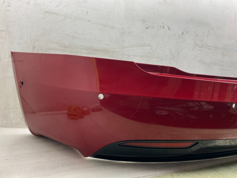 ⭕ 2016-2020 Tesla Model S MS Rear Bumper Cover Red w/ Park Sensor Hole
