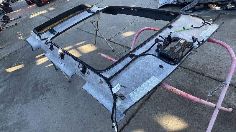 2022-2024 Rivian R1S Roof Headliner Microfiber Suede w/ Panoramic Sunroof Black