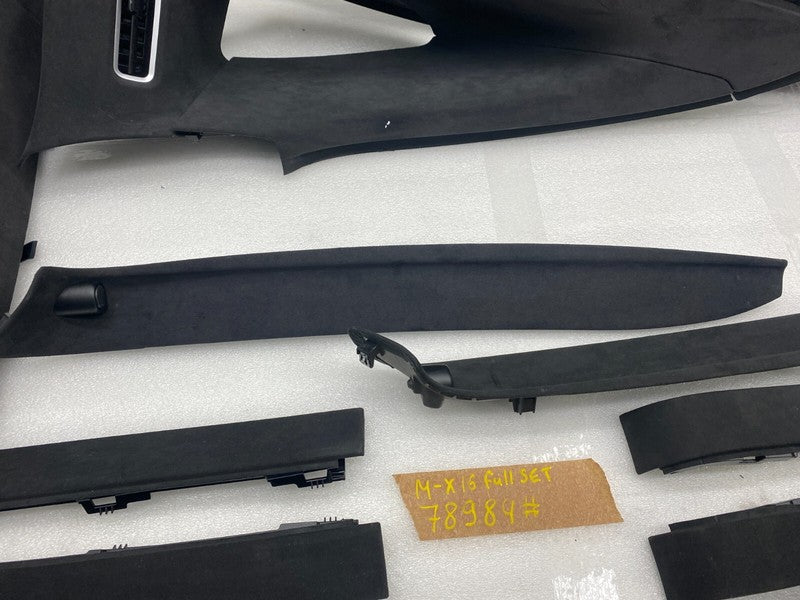 ⭕ 16-20 Tesla Model X SET Headliner Sunvisor Upper A + B + C-Pillar Tr