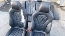2021 BMW 530e Front & Rear Seat + Bolster Perforated Black Set of 4