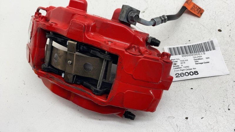 ⭕2016-2020 Tesla Model X Front Caliper w/ Brake Hose Line Right Red 10