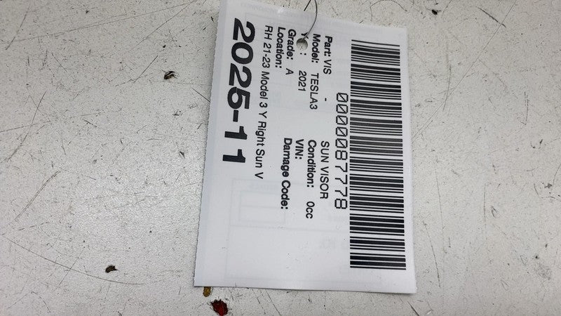 ⭕ 2021-2023 Tesla Model Y Front Sun Visor Right Sunvisor Providence 14