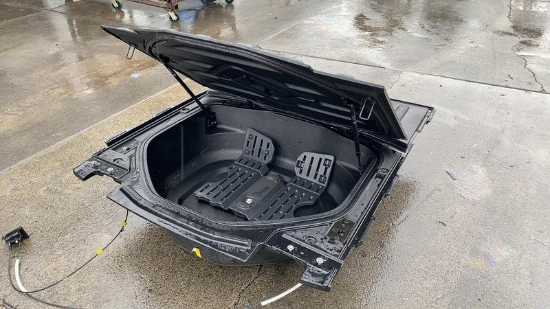 ⭕ 22-24 Rivian R1T Rear Trunk Cargo Floor Spare Wheel Tire Storage Com