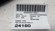 ⭕ 2020-2023 Tesla Model Y Rear Driver Quarter Window QTR Glass Left 1495744-00