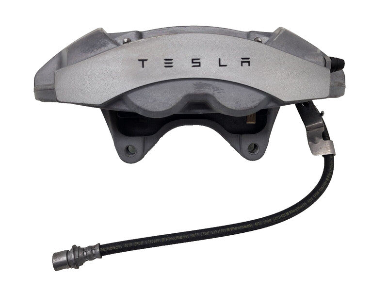 104462200E ⭕17-23 Model 3 Front Passenger Side Caliper + Brake Hose Line Right 1044622-00-E