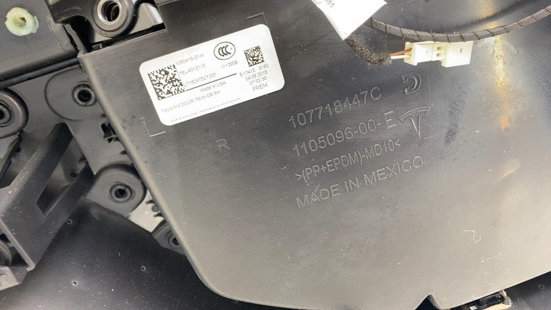 1090415-01-K ⭕ 2017-2020 Tesla Model 3 Rear Right Interior Door Panel Trim Card 1090415-01-K