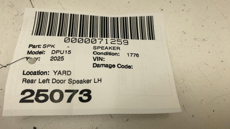 ⭕ 2025 Ram 1500 Pickup Rear Driver Left Door Audio Sound Speaker OEM 0