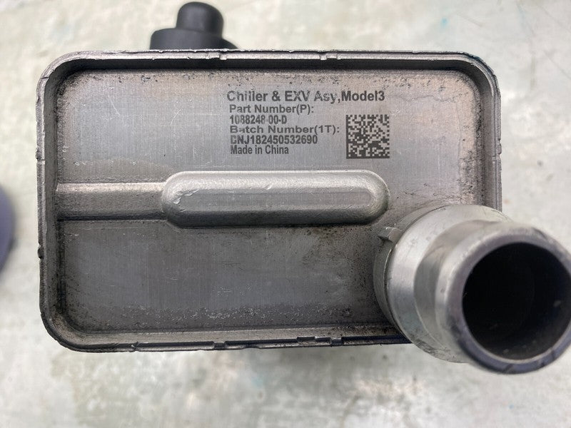 1088248 00 D ⭕ 2017-2023 Tesla Model 3 M3 Chiller EXV Oil Fluid Cooler Assembly 1088248-00-D