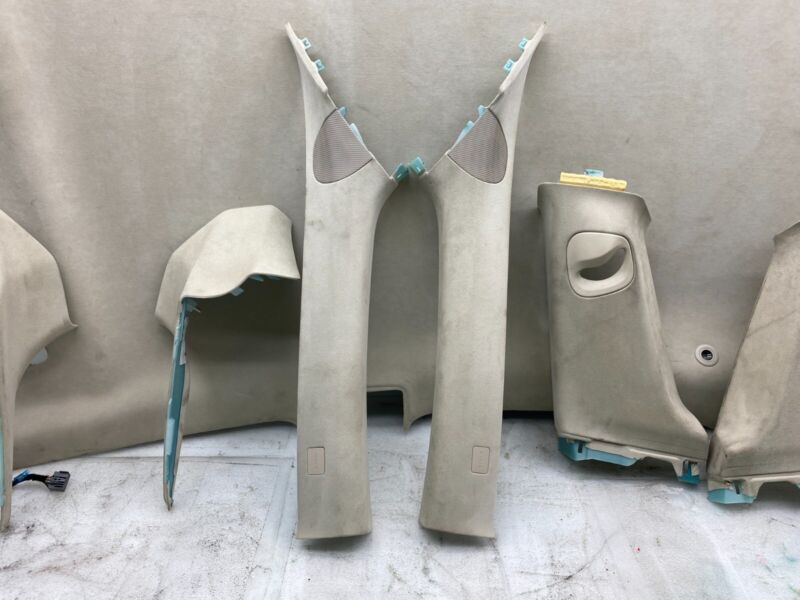 2012-2015 Tesla Model S SET of Headliner Textile Upper A + B + C-Pillar Assembly