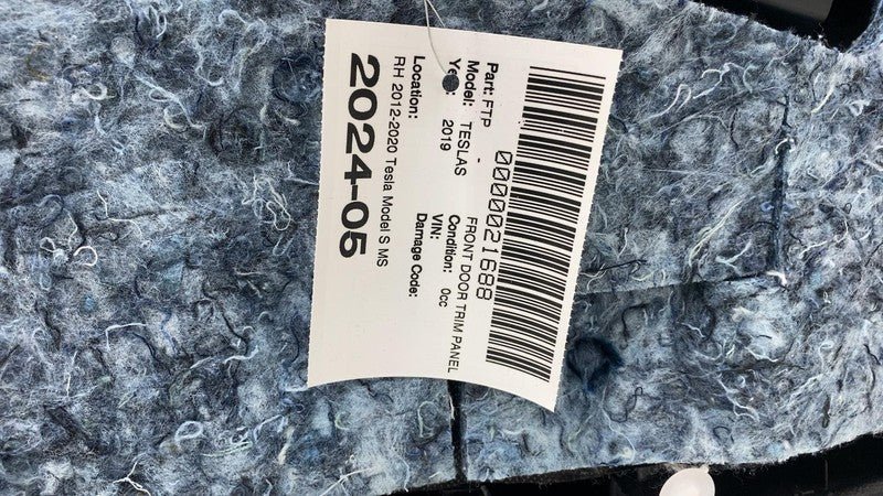 100793672N ⭕ 2016-2020 Model S Front Right Interior Door Panel Trim Card Cover 1007936-72-N