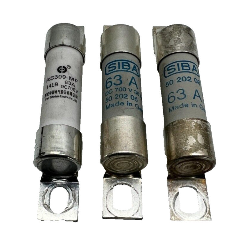 RS309-MF ⭕ 17-21 Model M3 3 Set Of 3 High Voltage Battery Cylinder Fast Fuse 63A RS309-MF