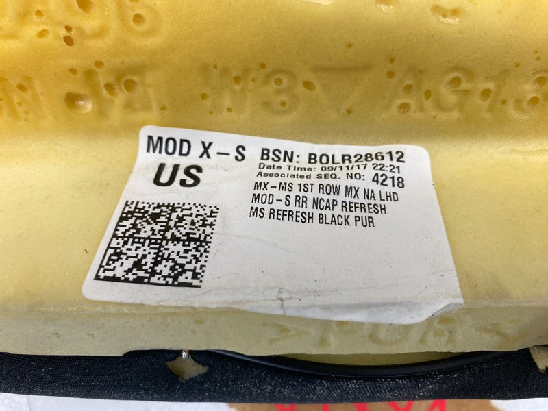 ⭕ 2012-2020 Tesla Model S MS Rear Right 2nd Row Seat Bolster Cushion Cover Black