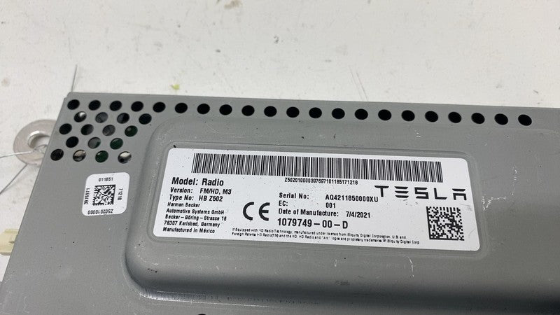 1079749 00 D ⭕ 2017-2023 Tesla Model 3 Harman Becker Radio FM/HD Receiver Module 1079749-00-D