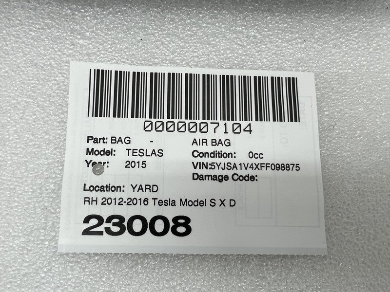 ⭕ 2012-2020 Tesla Model S  Dashboard Instrument Panel Airbag Right 146