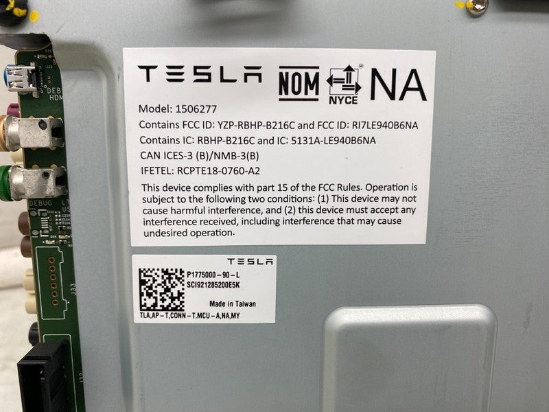 177500090L ⭕ 2020-2023 Tesla Model Y MY MCU Computer Media Control Module OEM 1775000-90-L