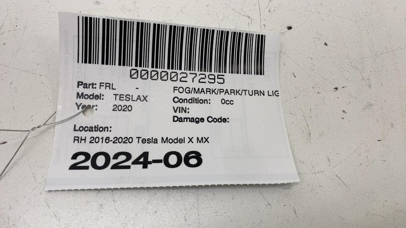 ⭕ 16-20 Tesla Model X Front Turn Signal Fog Light Led Foglamp Right 10