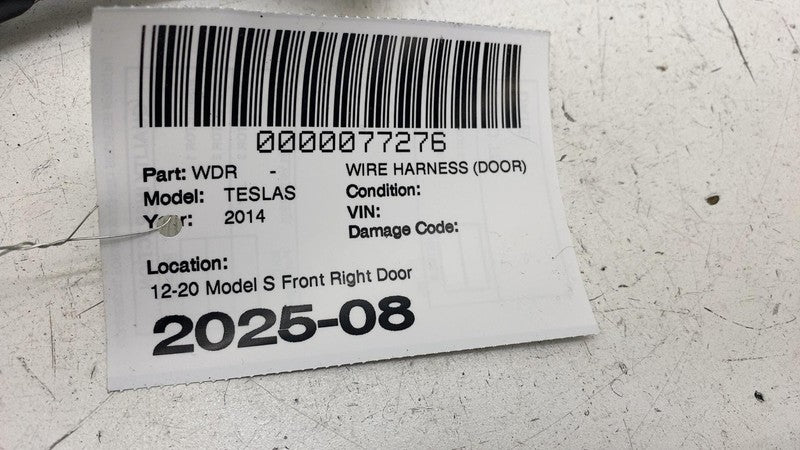 1004424-00-M ⭕ 12-15 Model S Front Passenger Side Door Wiring Harness Loom Right 1004424-00-M